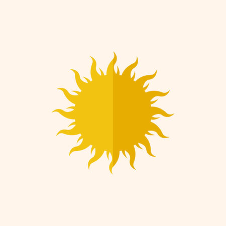 Sun. Ecology Icon. Flat Design. Vector EPS 10.のイラスト素材