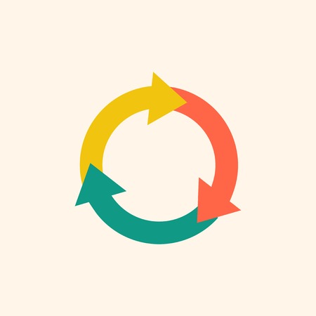 Recycle. Ecology Icon. Flat Design. Vector EPS 10.のイラスト素材