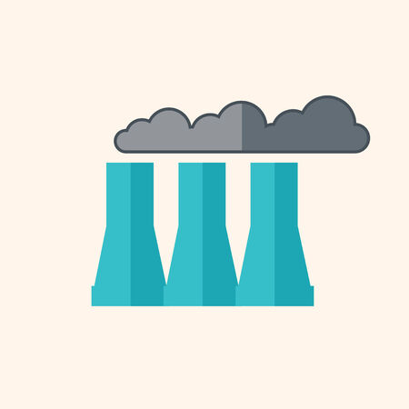 Factory. Ecology Icon. Flat Design. Vector EPS 10.のイラスト素材