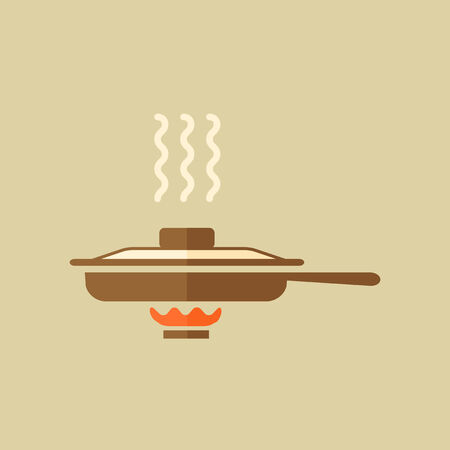 Pan. Food Flat Icon. のイラスト素材