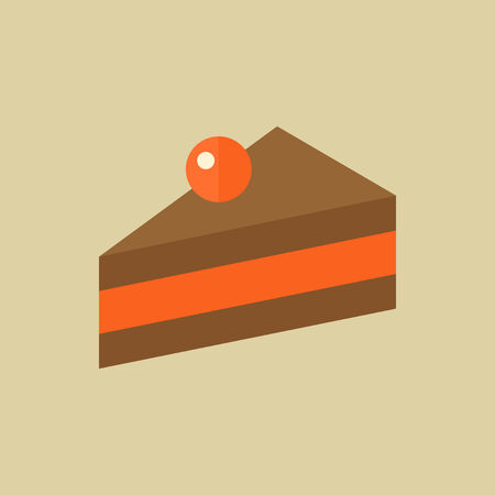 Cake. Food Flat Icon.