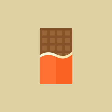 Chocolate. Food Flat Icon.のイラスト素材