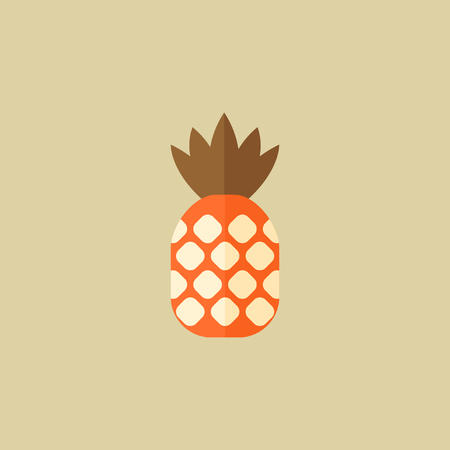 Pineapple. Food Flat Icon. Vector EPS 10.のイラスト素材