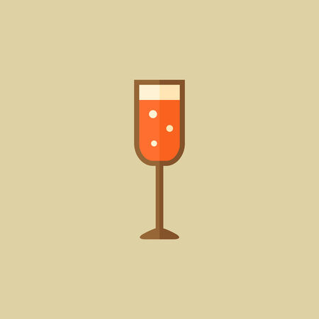 Champagne. Food Flat Icon. Vector EPS 10.のイラスト素材
