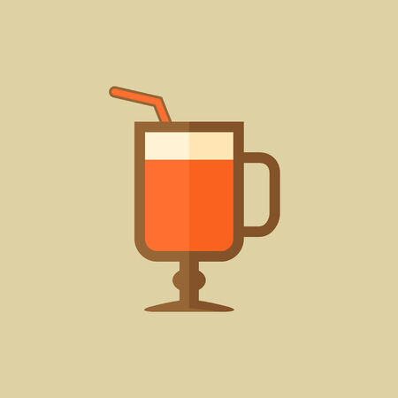 Cocktail. Drink Flat Icon. Vector EPS 10.のイラスト素材