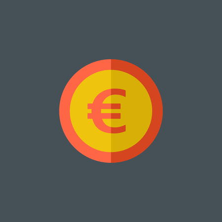 Euro Flat Icon. Vector Graphics.のイラスト素材