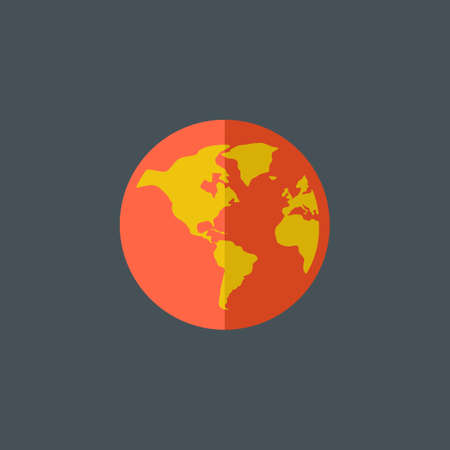 Globe Flat Icon. のイラスト素材