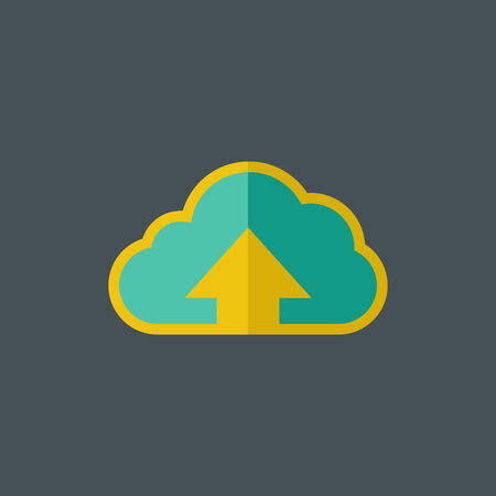 Upload Flat Icon. のイラスト素材