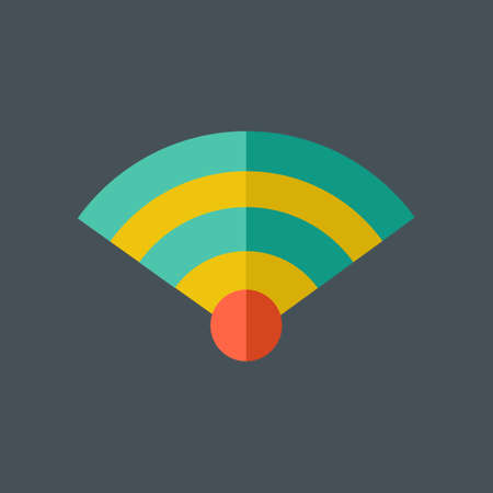 Network Flat Icon. のイラスト素材