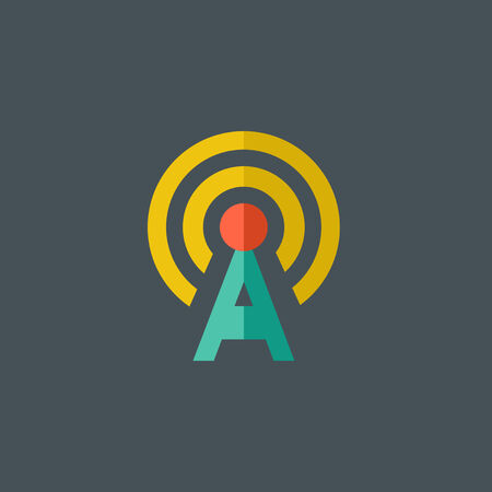 Network Flat Icon. のイラスト素材