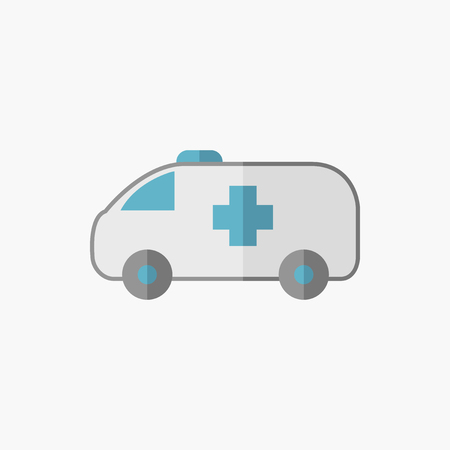 Ambulance. Medical Flat Icon. Vector Pictogram.のイラスト素材