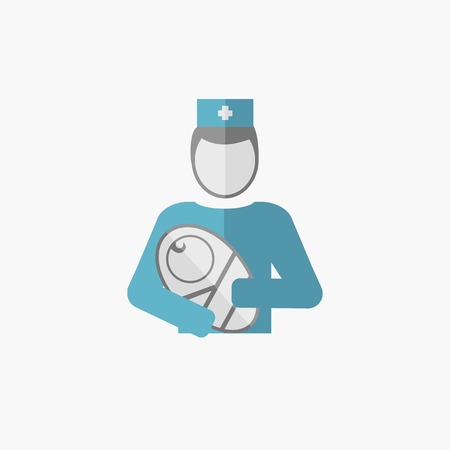 Maternity Flat Icon. Vector Pictogram.  .のイラスト素材