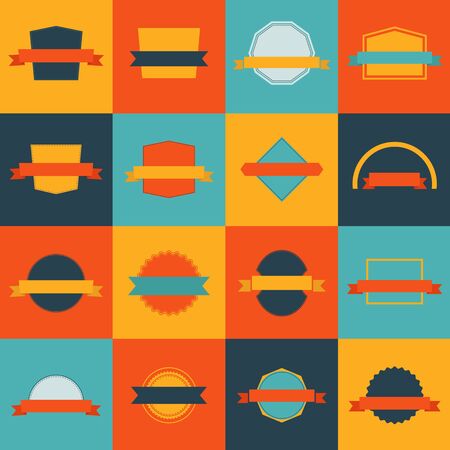 Vector labels. Flat design elements.のイラスト素材