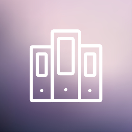 Binder icon thin line for web and mobile, modern minimalistic flat design. Vector white icon on gradient  mesh background.のイラスト素材