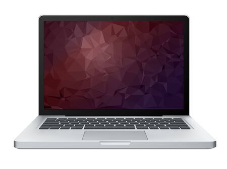 A laptop display with a polygonal screenのイラスト素材