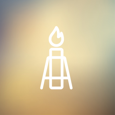 Gas Pump icon thin line for web and mobile, modern minimalistic flat design. Vector white icon on gradient mesh background.のイラスト素材