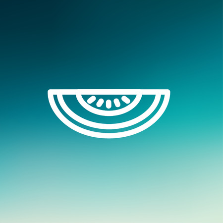 Melon icon thin line for web and mobile, modern minimalistic flat design.のイラスト素材