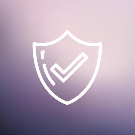 Bestseller guaranteed badge icon thin line for web and mobile, modern minimalistic flat design. Vector white icon on gradient mesh background.のイラスト素材