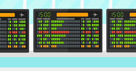 Background of schedule board vector flat design illustration. Horizontal layout.のイラスト素材