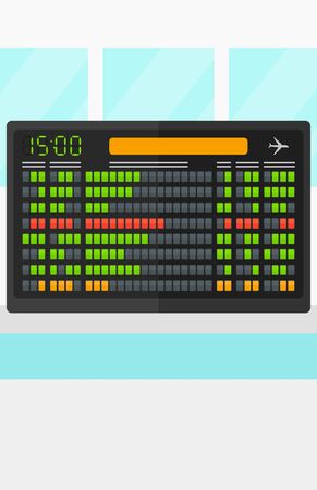Background of schedule board vector flat design illustration. Vertical layout.のイラスト素材