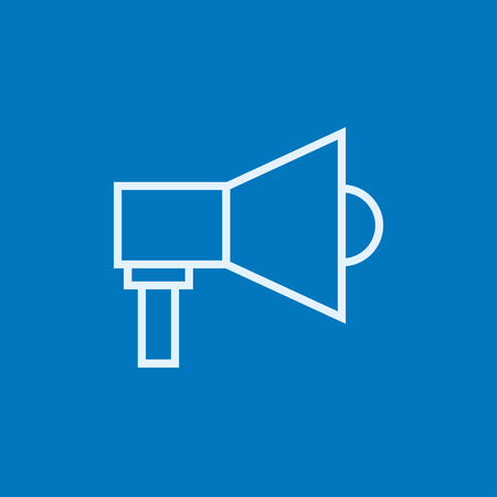 Mmegaphone thick line icon with pointed corners and edges for web, mobile and infographics. Vector isolated icon.のイラスト素材