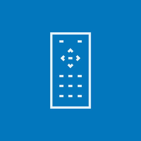 Remote control thick line icon with pointed corners and edges for web, mobile and infographics. Vector isolated icon.のイラスト素材