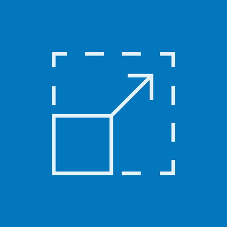 Scalability thick line icon with pointed corners and edges for web, mobile and infographics. Vector isolated icon.のイラスト素材