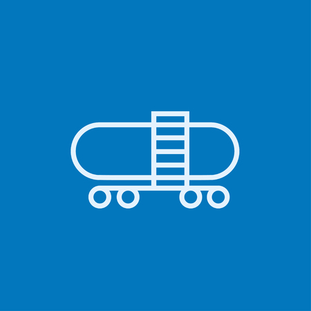 Railway cistern thick line icon with pointed corners and edges for web, mobile and infographics. Vector isolated icon.のイラスト素材