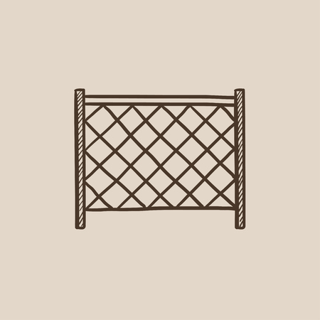 Sports nets sketch icon for web, mobile and infographics. Hand drawn vector isolated icon.のイラスト素材