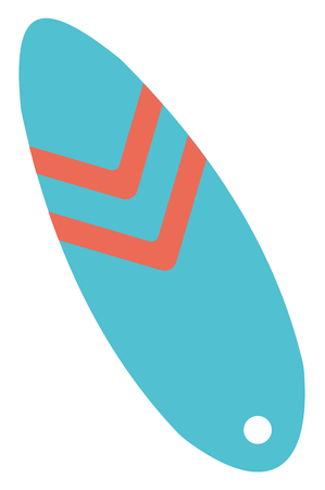 Modern colorful surfboard vector flat design illustration isolated on white background.のイラスト素材