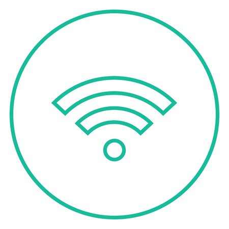 Wifi sign thick line icon with pointed corners and edges for web, mobile and infographics. Vector isolated icon.のイラスト素材