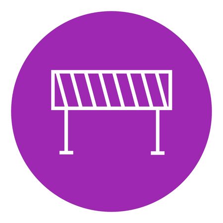 Road barrier thick line icon with pointed corners and edges for web, mobile and infographics. Vector isolated icon.のイラスト素材