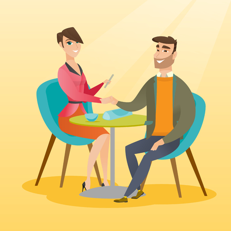 Man receiving manicure in nail salon.のイラスト素材