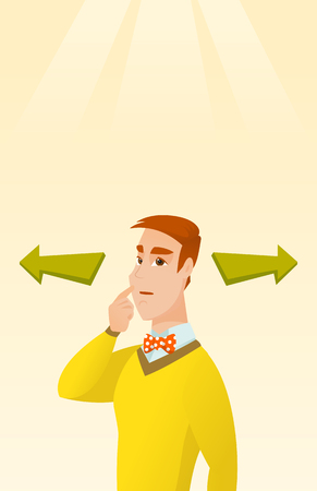 Man choosing career way or business solution.のイラスト素材