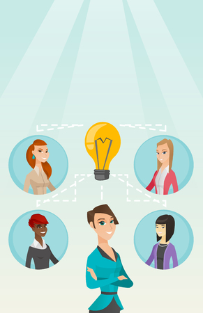 Businesswomen discussing business ideas.のイラスト素材