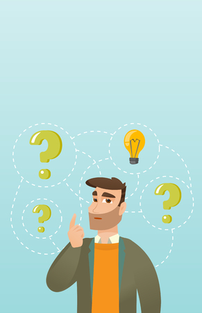Businessman having business idea.のイラスト素材