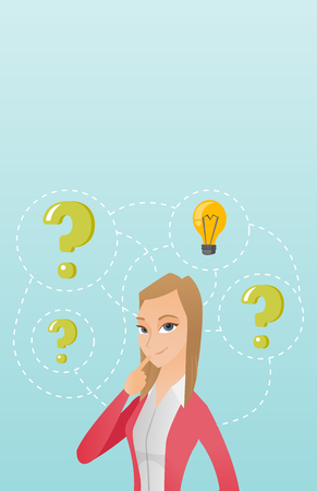 Young business woman having business idea.のイラスト素材