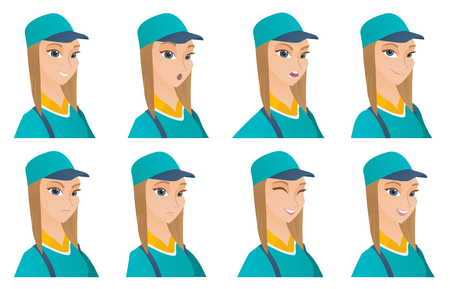 Vector set of mechanic characters.のイラスト素材
