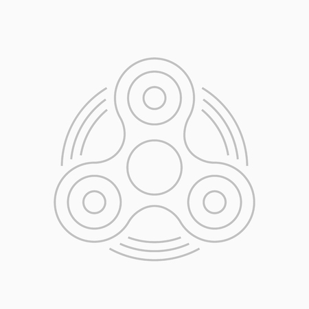 Fidget spinner thin line vector icon.のイラスト素材