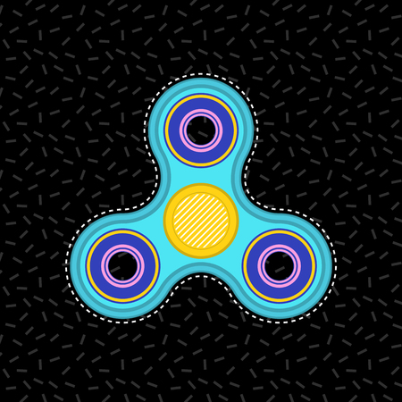 Fidget spinner flat design vector icon.のイラスト素材