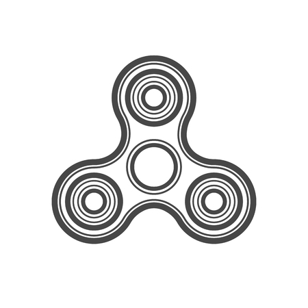 Fidget spinner line vector icon.のイラスト素材