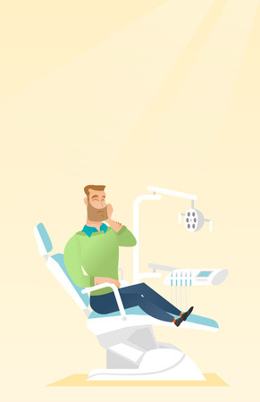 Man suffering from toothache.のイラスト素材