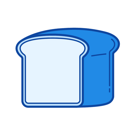 Toast bread vector line isolated iconのイラスト素材