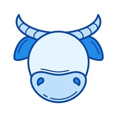 Red meat vector line isolated iconのイラスト素材