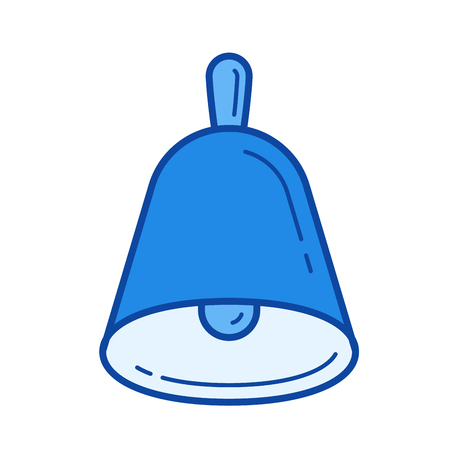 Bell vector line icon isolatedのイラスト素材