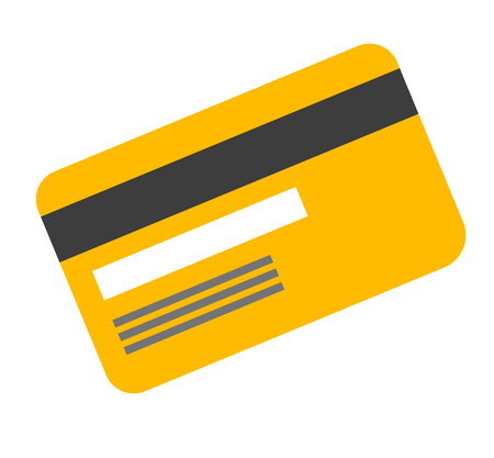 Plastic gold card vector cartoon illustration isolated on white background.のイラスト素材