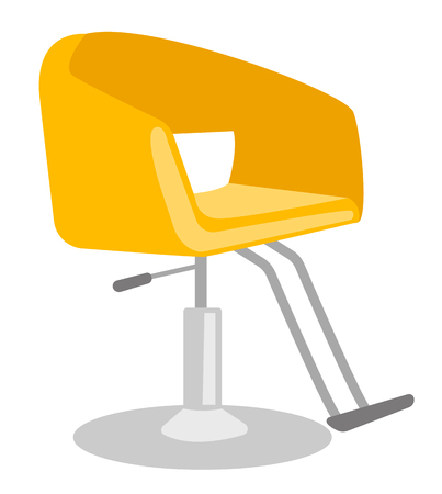 Barber leather adjustable chair vector cartoon illustration isolated on white background.のイラスト素材