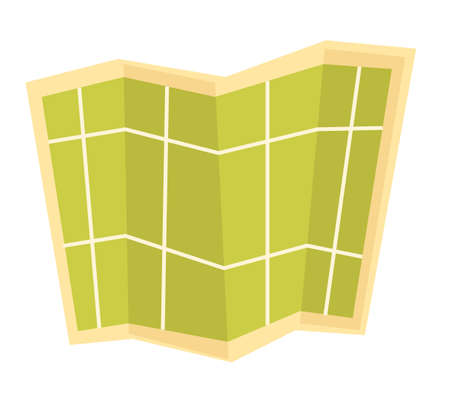 Paper map vector cartoon illustration isolated on white background.のイラスト素材