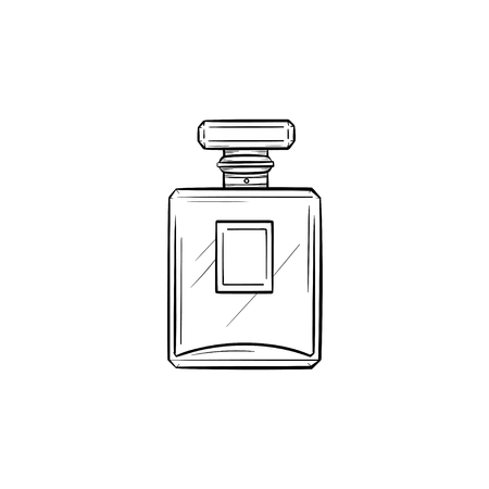 Vector hand drawn Perfume outline doodle icon. Perfume sketch illustration for print, web, mobile and infographics isolated on white background.のイラスト素材