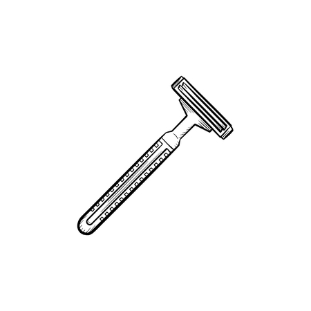 Vector hand drawn Razor outline doodle icon. Razor sketch illustration for print, web, mobile and infographics isolated on white background.のイラスト素材